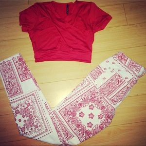 Red Bandanna Pants